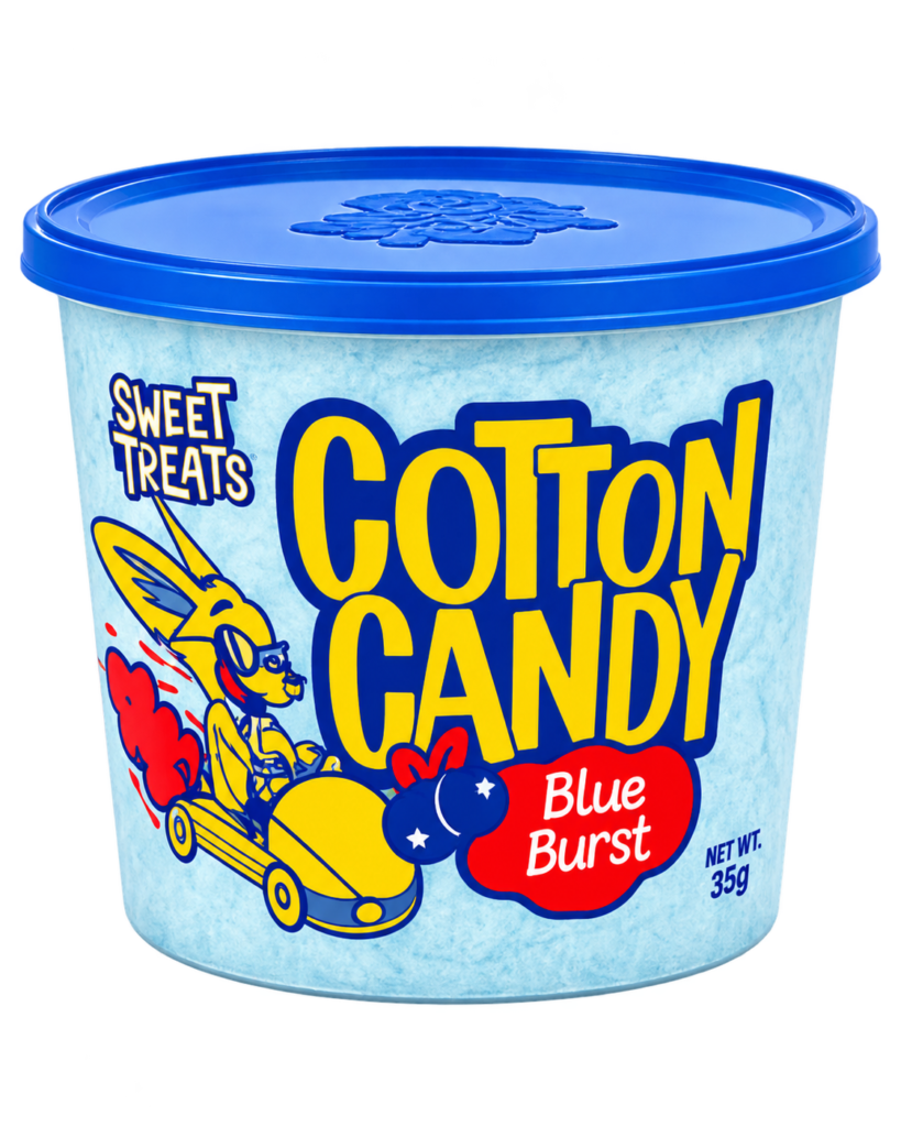 Sweet Treats Blue Burst cotton candy, 35 g cup