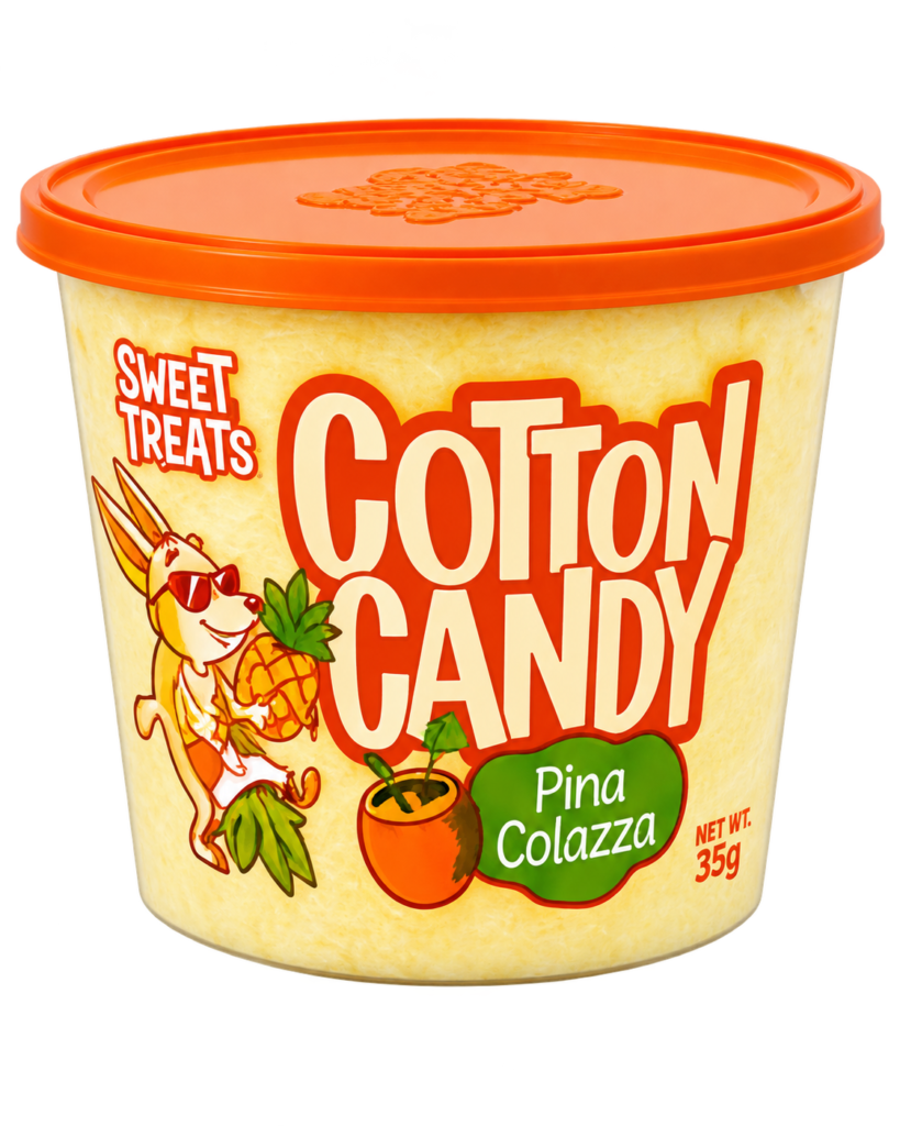 Sweet Treats Pina Colazza cotton candy, 35 g cup