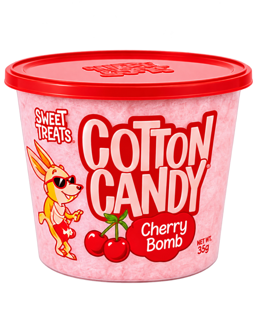 Sweet Treats Cherry Bomb cotton candy, 35 g cup