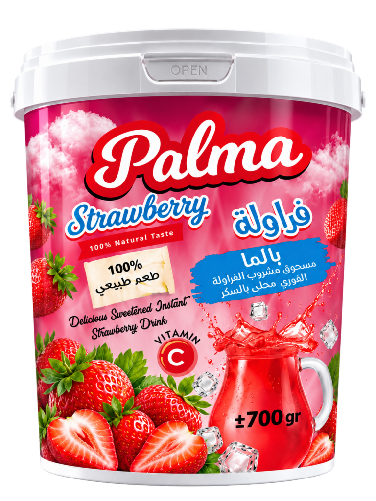 Palma Strawberry instant powdered drink, 700 g bucket