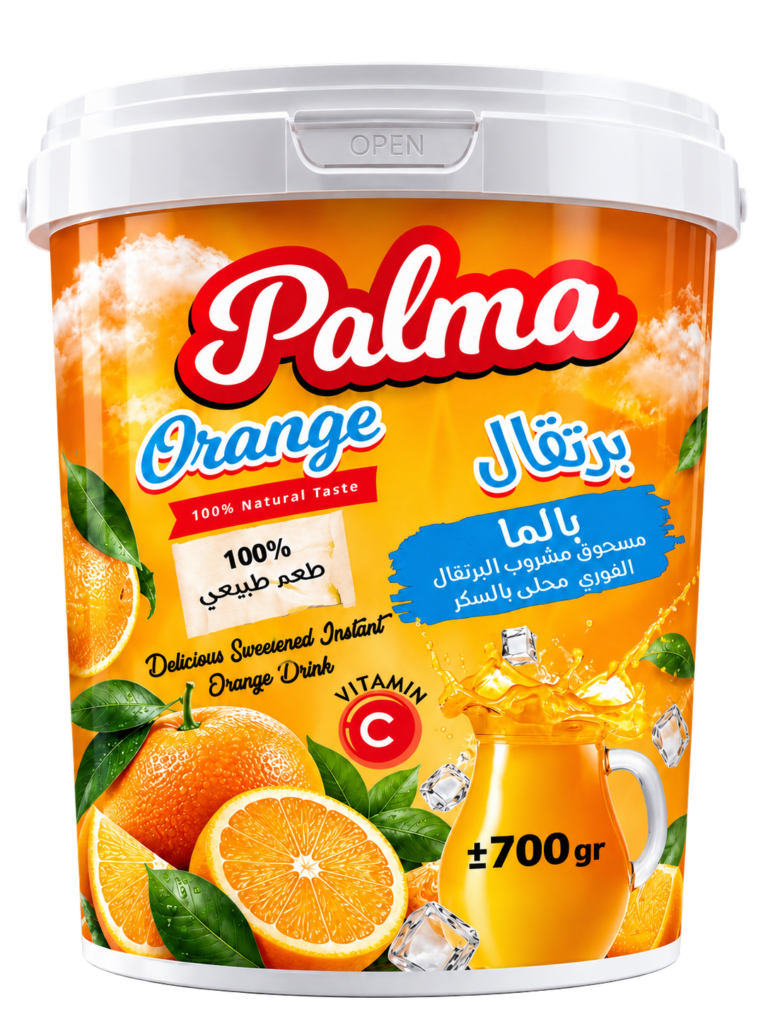Palma Orange instant powdered drink, 700 g bucket