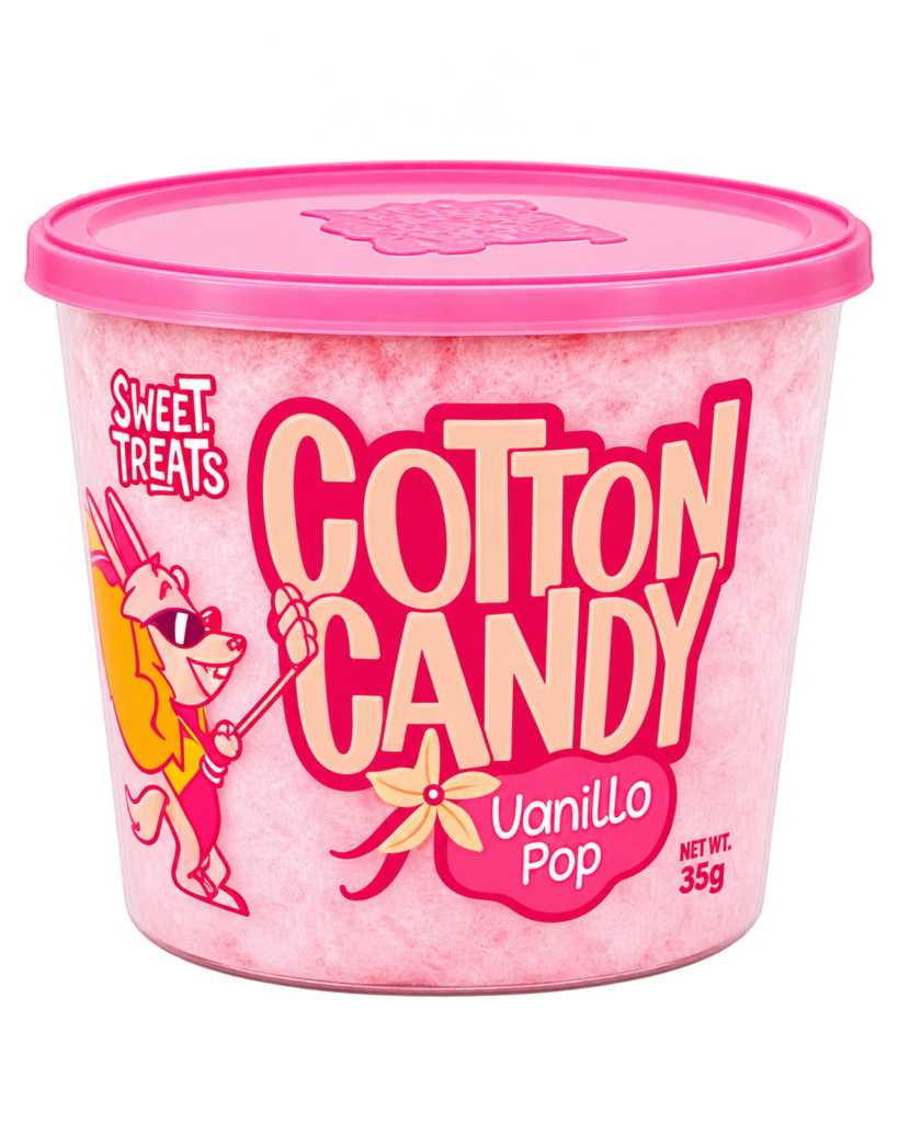 Sweet Treats Vanilla Pop cotton candy, 35 g cup